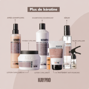 Soin complet des cheveux abîmés kaypro keratin