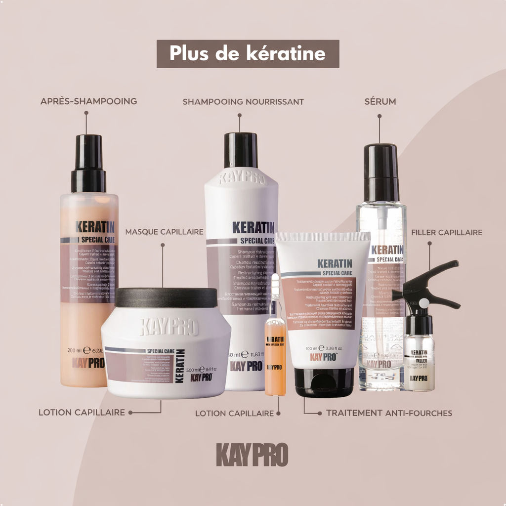 Soin complet des cheveux abîmés kaypro keratin